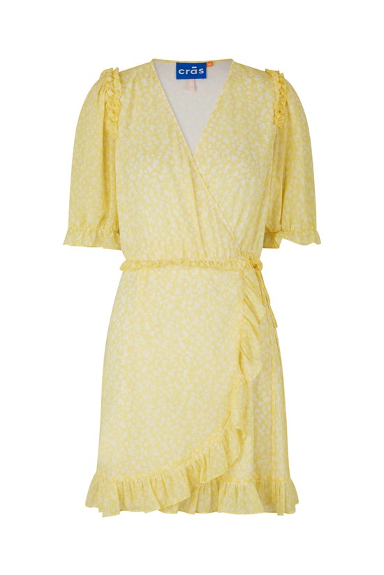CRAS Kjole - Haleycras Dress, Flora Yellow